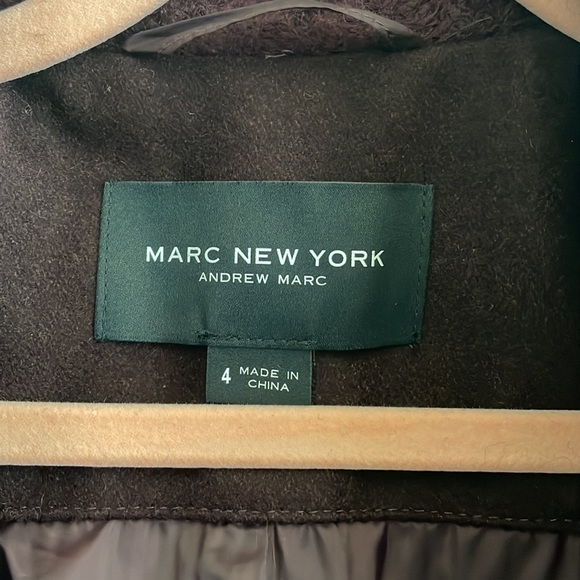 NWT Marc New York Paige Single Breasted Boucle Wool Coat in Burgundy - Picture 10 of 14